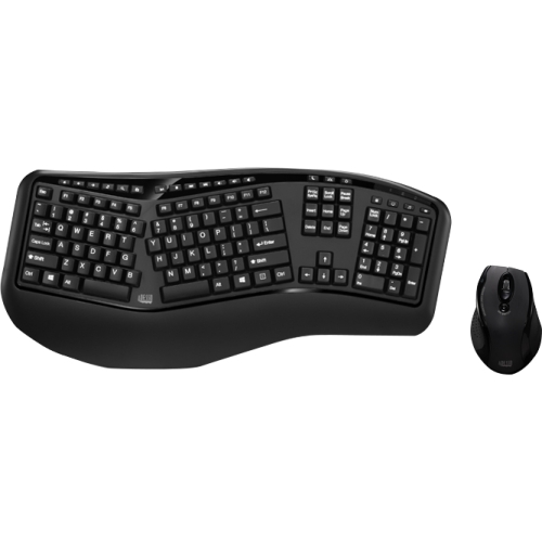 Adesso WKB-1500GB Keyboard & Mouse Combos Tru-form Media 1500 - Wireless Ergonomic Keyboard And Laser Mouse Wkb1500gb 093378791229
