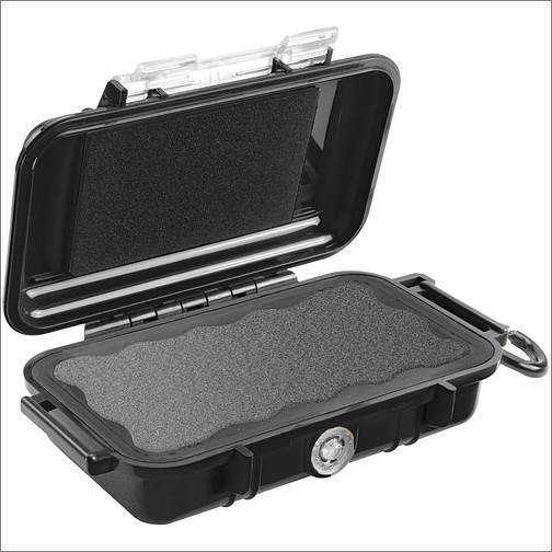 Pelican Products 1015-005-110 Carrying Cases Pelican Micro Case 1015 Carrying Case Camera, Cellular Phone - Black - Dust Proof, Water Resistant,  1015005110 019428092696