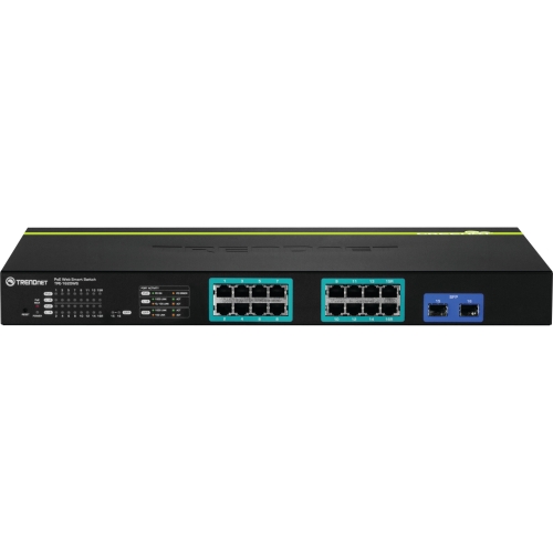 Trendnet TPE-1620WS Switches & Bridges Trendnet 20-port Gigabit Poe+ Web Smart Poe+ Switch, 16 X Gigabit Poe+ Ports, 4 X Shared Gigabit Por Tpe1620ws 088021326125