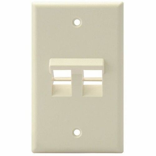 Leviton 41081-2TP Faceplates & Mounting Boxes Leviton Quickport Faceplate - 2 X Total Number Of Socket(s) - 1-gang - Screw Mount, Flush Mount, Wal 410812tp 078477380123