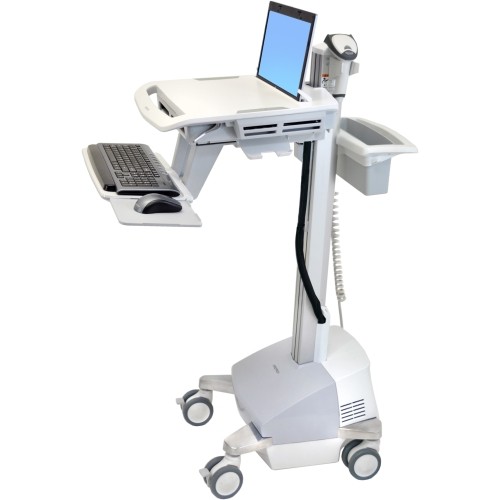 Ergotron SV42-6301-6 Carts & Dollies Ergotron Styleview Emr Cart With Lcd Pivot, Sla Powered - 35 Lb Capacity - 4 Casters - Plastic, Alum Sv4263016 698833023312