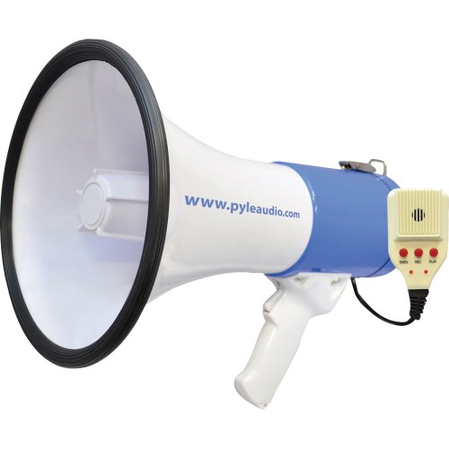 Pyle PMP59IR PA Systems Pylehome Pmp59ir Megaphone - 50 W Amplifier - Built-in Amplifier - 1 Audio Line In - Battery Recharg 437304432884