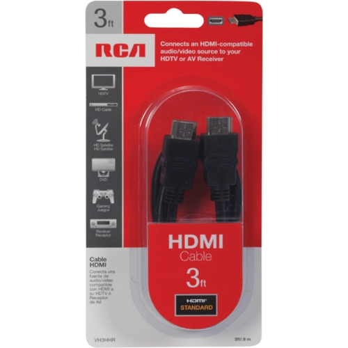 Rca VH3HHR Cables Vh3hhr 3 Ft Hdmi Cable 009534017454