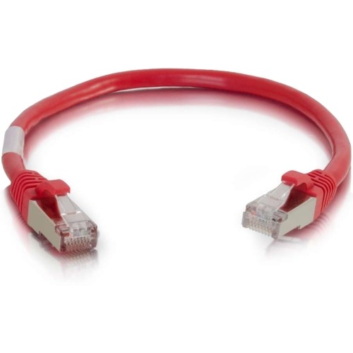 C2g 00842 Cables C2g-1ft Cat6 Snagless Shielded (stp) Network Patch Cable - Red - Category 6 For Network Device - Rj- 757120008422