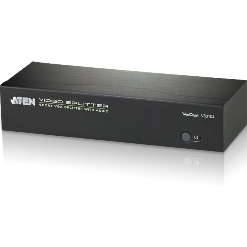 Aten VS0104 Signal Splitters/Amplifiers Aten 4-port Vga Splitter With Audio - 450 Mhz To 450 Mhz - Audio Line In - Audio Line Out - Serial P 700315914367
