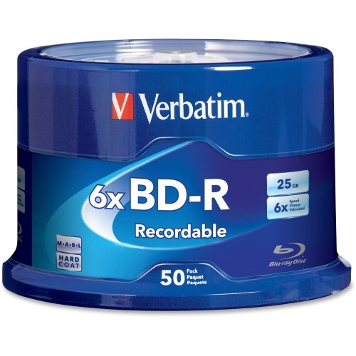 Verbatim 98397 DVD/CD Media Bd-r 25gb 16x With Branded Surface - 50pk Spindle - 50pk Spindle (98397) 096361983977