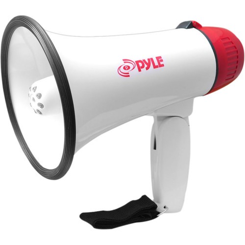 Pyle PMP37LED PA Systems Pylehome Professional Megaphone / Bullhorn With Siren And Led Lights - 30 W Amplifier - Built-in Ampli 818264145753