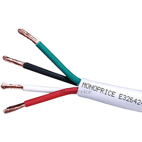 Monoprice 4039 Cables Monoprice 100ft 14awg Cl2 Rated 4-conductor Loud Speaker Cable (for In-wall Installation) - 100 Ft A 013257023951