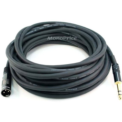 Monoprice 4765 Cables Monoprice 35ft Premier Series Xlr Male To 1/4inch Trs Male 16awg Cable (gold Plated) - 35 Ft 6.35mm/ 888817041559