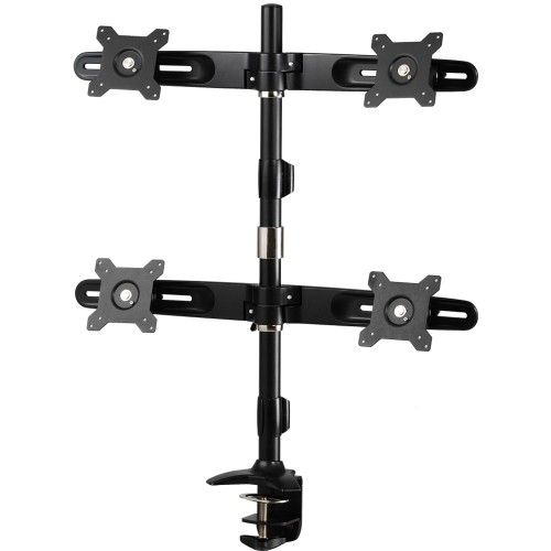 Amer Networks AMR4C Mounting Kits Amer Mounts Clamp Based Quad Monitor Mount For Four 15"-24" Lcd/led Flat Panel Screens - Supports Up 650177198842