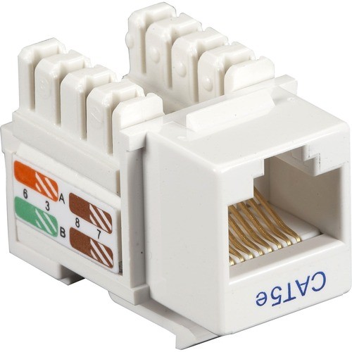 Black Box CAT5EJ-WH Cable Ends/Connectors Black Box Cat5e Value Line Keystone Jack, White - 1 X Rj-45 Network Female - White (cat5ej-wh) Cat5ejwh 013269133549