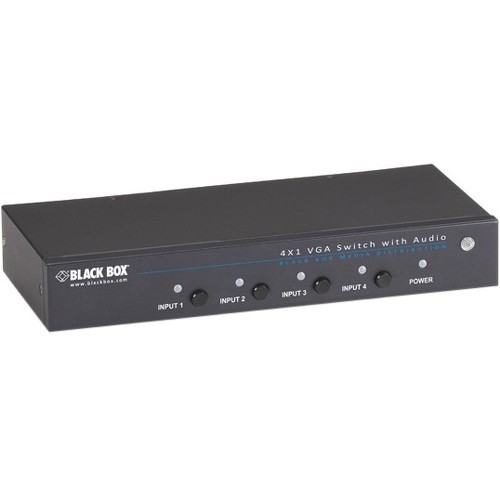 Black Box AVSW-VGA4X1A VGA Switchboxes Black Box 4 X 1 Vga Switch With Serial And Audio - 1920 X 1440 - 4 X 1 - Projector, Display1 X Vga O Avswvga4x1a 650361664290