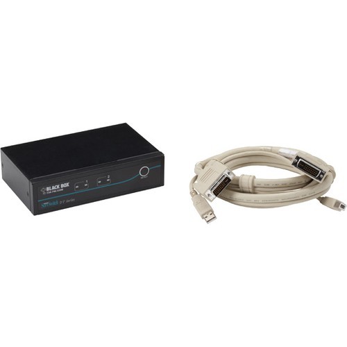 Black Box KV9612A-K KVM Switchboxes Black Box Servswitch Dt Dvi 2-port With Emulated Usb Keyboard/mouse Kit - 2 Computer(s) - 1 Local Us Kv9612ak 822088065494