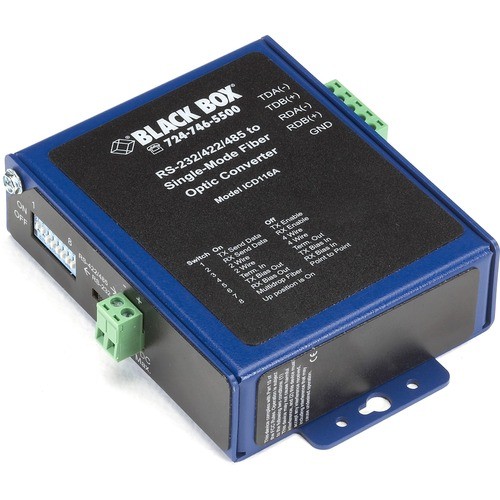 Black Box ICD116A Transceivers/Media Converters Black Box Industrial Opto-isolated Serial To Fiber Single-mode Sc Converter - 1 X Sc Ports - 15 Km - 657248925680