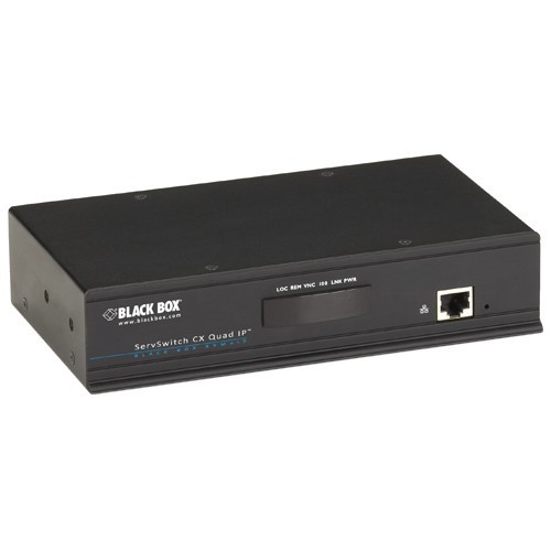 Black Box KV4161A KVM Switchboxes Black Box Servswitch Cx Quad Ip - 16 Computer(s) - 1 Local User(s) - 4 Remote User(s) - 1920 X 1200  700604206500