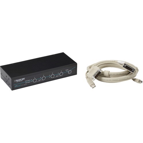 Black Box KV9614A-K KVM Switchboxes Black Box Servswitch Dt Dvi 4-port With Emulated Usb Keyboard/mouse Kit - 4 Computer(s) - 1 Local Us Kv9614ak 704582936633