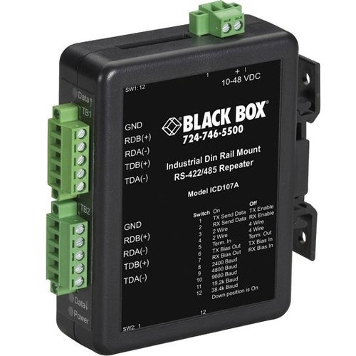 Black Box ICD107A Signal Splitters/Amplifiers Async Rs422/485 Repeater - (2) 5-position Terminal Blocks (icd107a) 007540776549