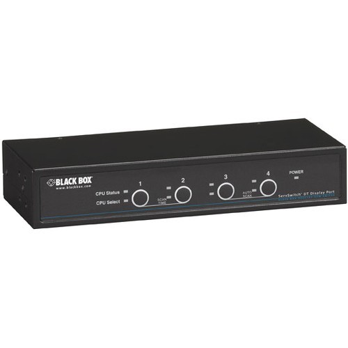 Black Box KV9704A KVM Switchboxes Desktop Kvm Switch - Displayport With Usb And Audio - 4-port (kv9704a) 042108490949