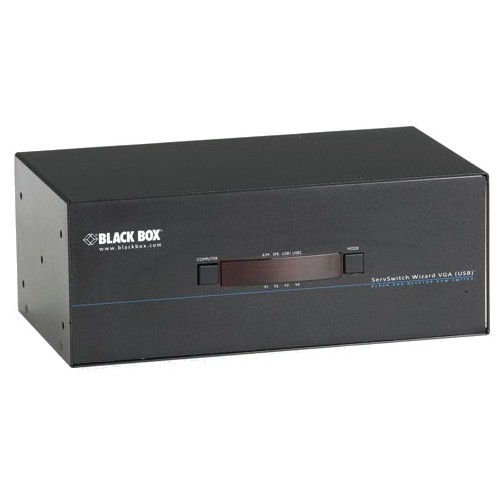 Black Box KV3304A KVM Switchboxes Black Box Servswtich Wizard Vga, Usb, Tri-head Video - 4 Computer(s) - 1 Local User(s) - 1920 X 1200 822088122616