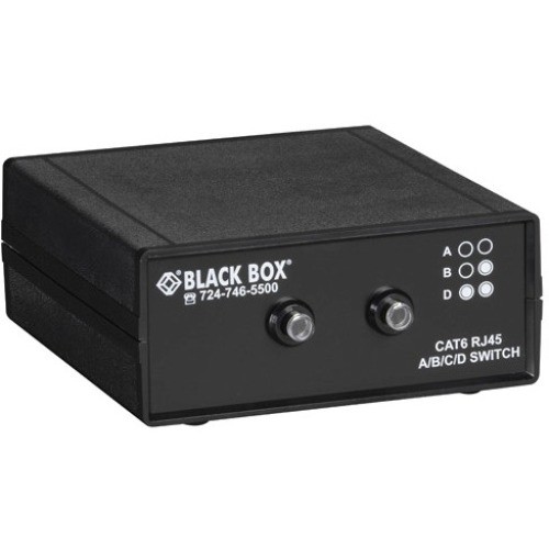 Black Box SW1031A Miscellaneous Devices Black Box 3-to-1 Cat6 10-gbe Manual Switch (abcd) - 6.1" Width X 6.5" Depth X 2.8" Height (sw1031a) 013269122901