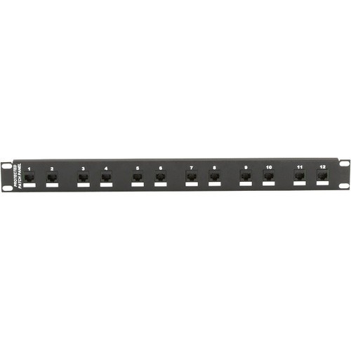 Black Box JSM112A Patch Panels Cat6 Protected Panel, 12-port, 1u 822088102502