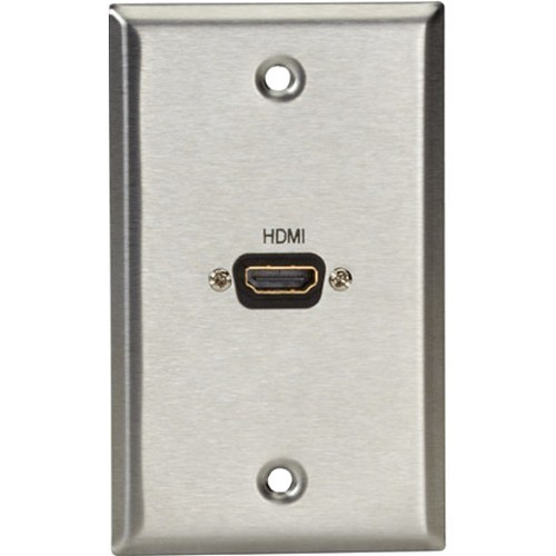 Black Box WP831 Faceplates & Mounting Boxes Black Box Wp831 Faceplate - 1-gang - Wall Mount - Stainless - 1 X Hdmi Port(s) - Taa Compliant 822088074373