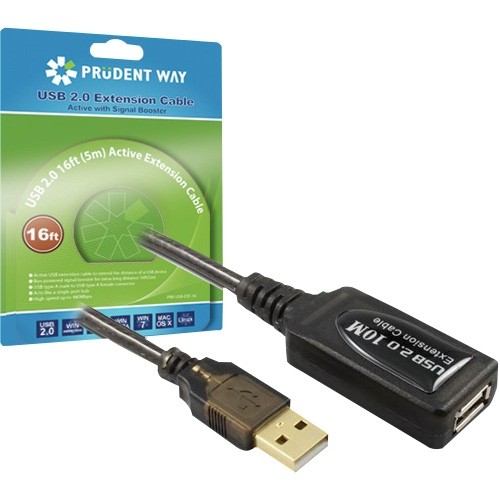Prudent Way Inc PWI-USB-EXT-16 Cables Usb Extension Data Transfer Cable Pwiusbext16 013039196729