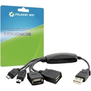 Prudent Way Inc PWI-USB-2UB5 USB/Firewire Adapters Pwi-usb-2ub5 4-port Usb Hub Pwiusb2ub5 894785001433