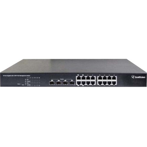 Geovision 84-POE1611-001U Switches & Bridges Geovision Gv-poe1611 16-port Gigabit 802.3at Web Management Poe Switch - 16 Ports - Manageable - Gig 84poe1611001u 733556568723