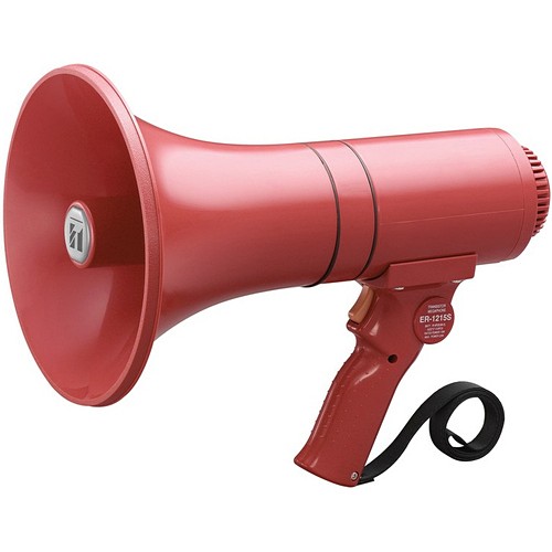 Toa ER-1215S PA Systems Toa Handheld Megaphone - 23 W Amplifier - Built-in Amplifier - 14 Hour - Red, Black (er-1215s) Er1215s 