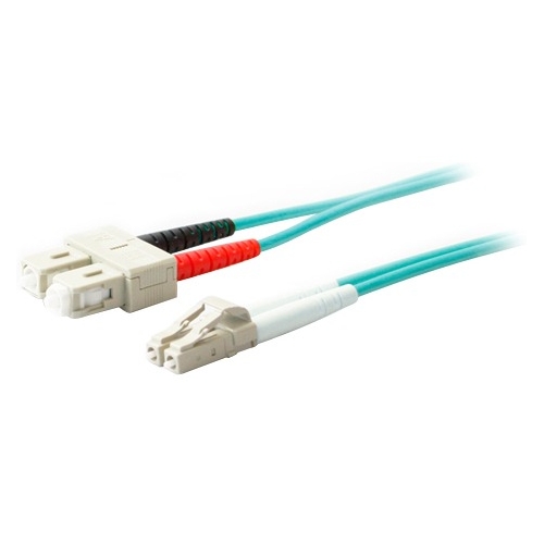 Addon ADD-SC-LC-6M5OM4 Cables Addon 6m Lc (male) To Sc (male) Aqua Om4 Duplex Fiber Ofnr (riser-rated) Patch Cable - 100% Compatib Addsclc6m5om4 993246229666