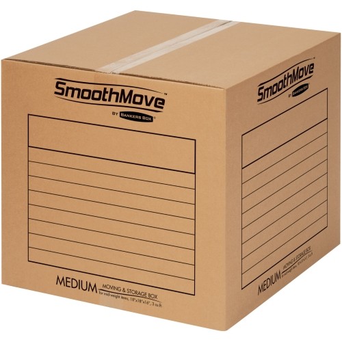 Fellowes 7713901 Shipping & Storage Boxes Smoothmove Basic Moving Boxes, Medium 818270870090