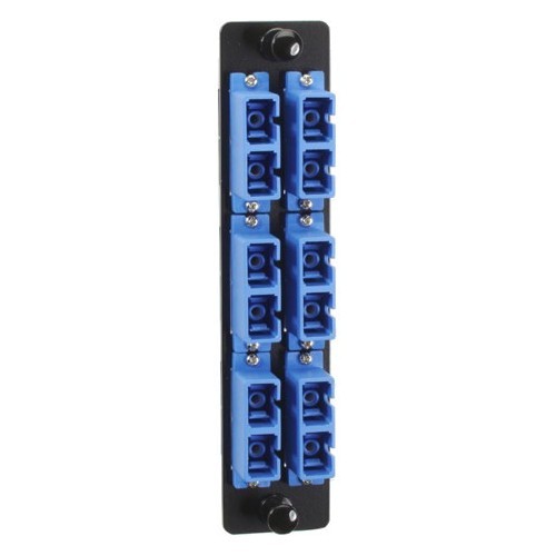 Black Box JPM461C Patch Panels Black Box High-density Adapter Panel, Ceramic Sleeves, (6) Sc Duplex Pairs, Blue - 6 X Sc Duplex - 6 822088068754