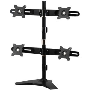 Amer Networks AMR4SU Mounting Kits Amer Mounts Quad Monitor Stand Mount (2 Over 2) Supports Flat Panel Sizes 15" To 24" Amr4su - Quad L 818241825098