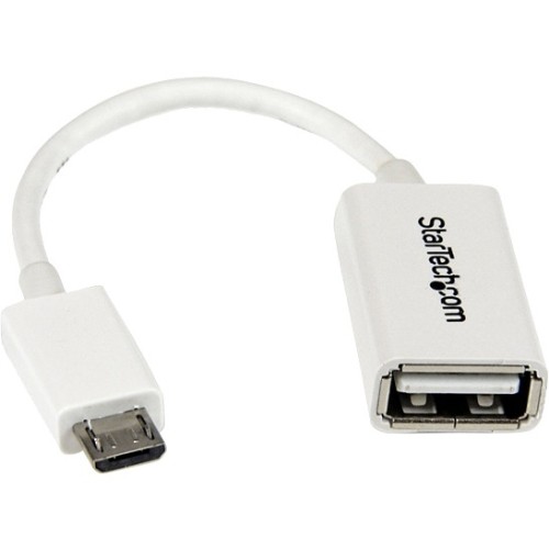 Startech UUSBOTGW Connector Adapters 5in White Micro Usb To Usb Otg Host Adapter M/f 065030857192