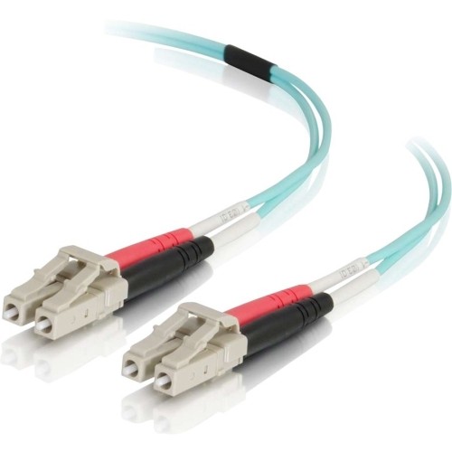 C2g 01140 Cables 25m Lc-lc 50/125 Om4 Duplex Multimode Pvc Fiber Optic Cable - Aqua 757120011408