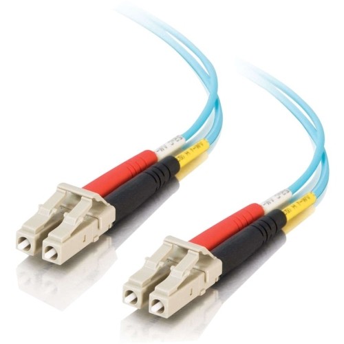 C2g 01122 Cables 50m Lc-lc 10gb 50/125 Om3 Duplex Multimode Pvc Fiber Optic Cable - Aqua 757120011224