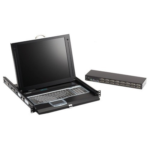 Black Box KVT417A-16UV-R2 Rackmount LCDs Black Box Servtray Complete, 17" , 16-port Kvm Switch Module, Usb And Ps/2 - 16 Computer(s) - 17" Lc Kvt417a16uvr2 822088077862