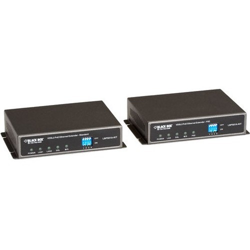 Black Box LBPS01A-KIT Cable Extenders Ethernet Extender Kit Poe. Extends 10/100mbps Ethernet Rj45 Over Copper Or Catx (lbps01a-kit) Lbps01akit 641676611925