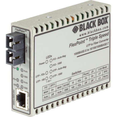 Black Box LMC1017A-MMSC Transceivers/Media Converters Black Box Flexpoint Lmc1017a-mmsc Transceiver/media Converter - 1 X Network (rj-45) - 1 X Sc Ports - Lmc1017ammsc 641676607416