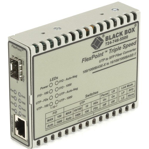 Black Box LMC1017A-SFP Transceivers/Media Converters Black Box Flexpoint Lmc1017a-sfp Transceiver/media Converter - 1 X Network (rj-45) - 10/100/1000base Lmc1017asfp 013269144118