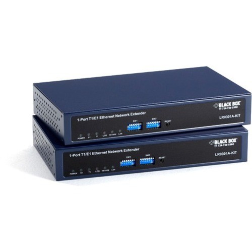 Black Box LR0301A-KIT Miscellaneous Kits Black Box Lr0300 Series Managed T1/e1 Fast Ethernet Extender Kit - 1km, 2-mbps (lr0301a-kit) Lr0301akit 093007819768