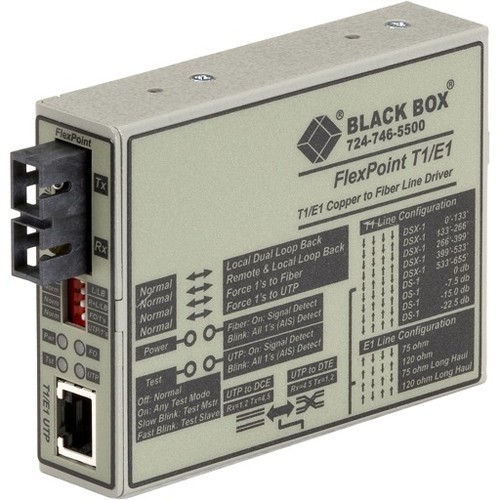 Black Box MT663A-SSC Transceivers/Media Converters Black Box Flexpoint T1/e1 Mt663a-ssc Transceiver/media Converter - 1 X Sc Ports - Duplexsc Port - Si Mt663assc 700604199147