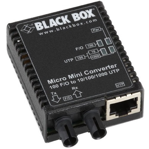 Black Box LMC401A Transceivers/Media Converters Black Box Micro Mini Lmc401a Transcevier Media Converter - 1 X Network (rj-45) - 1 X St Ports - Dupl 013269144408