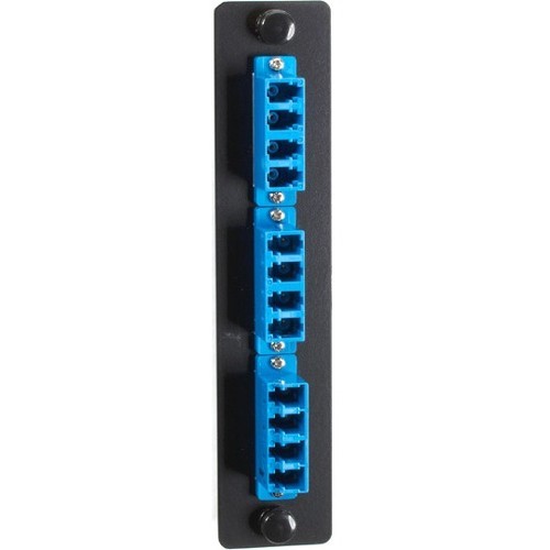 Black Box JPM455C-R2 Patch Panels Black Box Standard Adapter Panel, Ceramic Sleeve, (6) Lc Duplex Pairs, Blue - 12 Port(s) - 12 X Dupl Jpm455cr2 655093165374