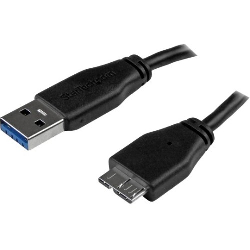 Startech USB3AUB50CMS Cables 0.5m (20in) Slim Superspeed Usb 3.0 A To Micro B Cable - M/m 065030856355