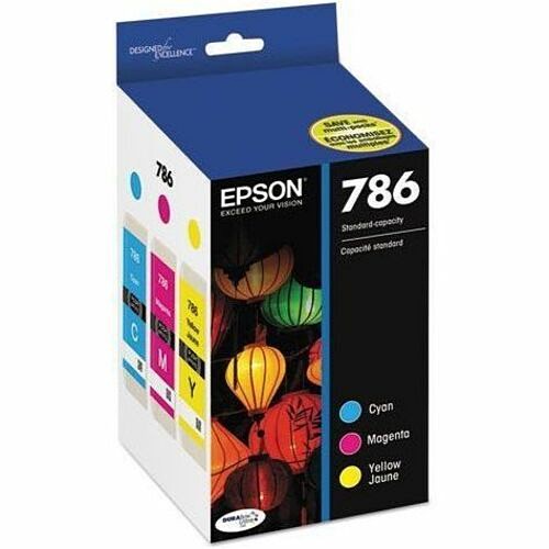 Epson T786520-S Toners & Ink Cartridges Epson Claria 786 Original Inkjet Ink Cartridge - Cyan, Magenta, Yellow - 1 Each - Inkjet - 1 Each (t T786520s 818245007704