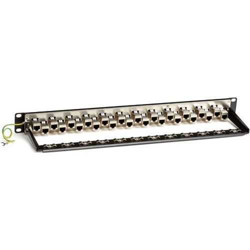 Black Box C6AFP70S-24 Patch Panels Black Box Cat6a Shielded Feed-through Patch Panel, 24-port, 1u - 24 Port(s) - 24 X Rj-45 - 1u High - C6afp70s24 818286661378