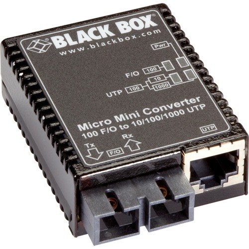 Black Box LMC402A Transceivers/Media Converters Black Box Micro Mini Lmc402a Transceiver/media Converter - 1 X Network (rj-45) - 1 X Sc Ports - Dupl 700604208887