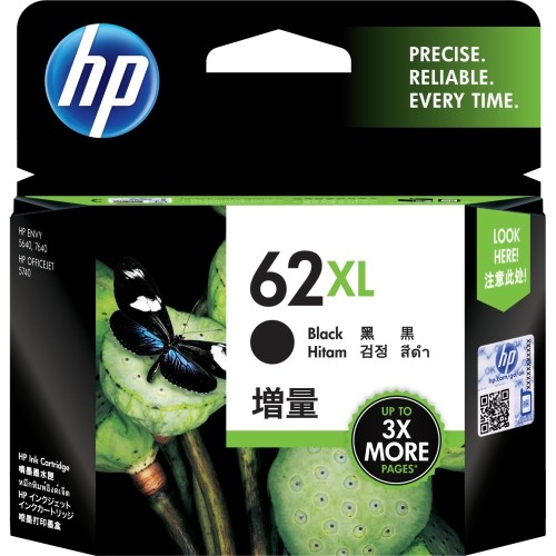 Hp C2P05AN#140 Toners & Ink Cartridges Hp 62xl Original Ink Cartridge - Single Pack - Inkjet - High Yield - 600 Pages - Black - 1 Each (c2p C2p05an140 818216977548